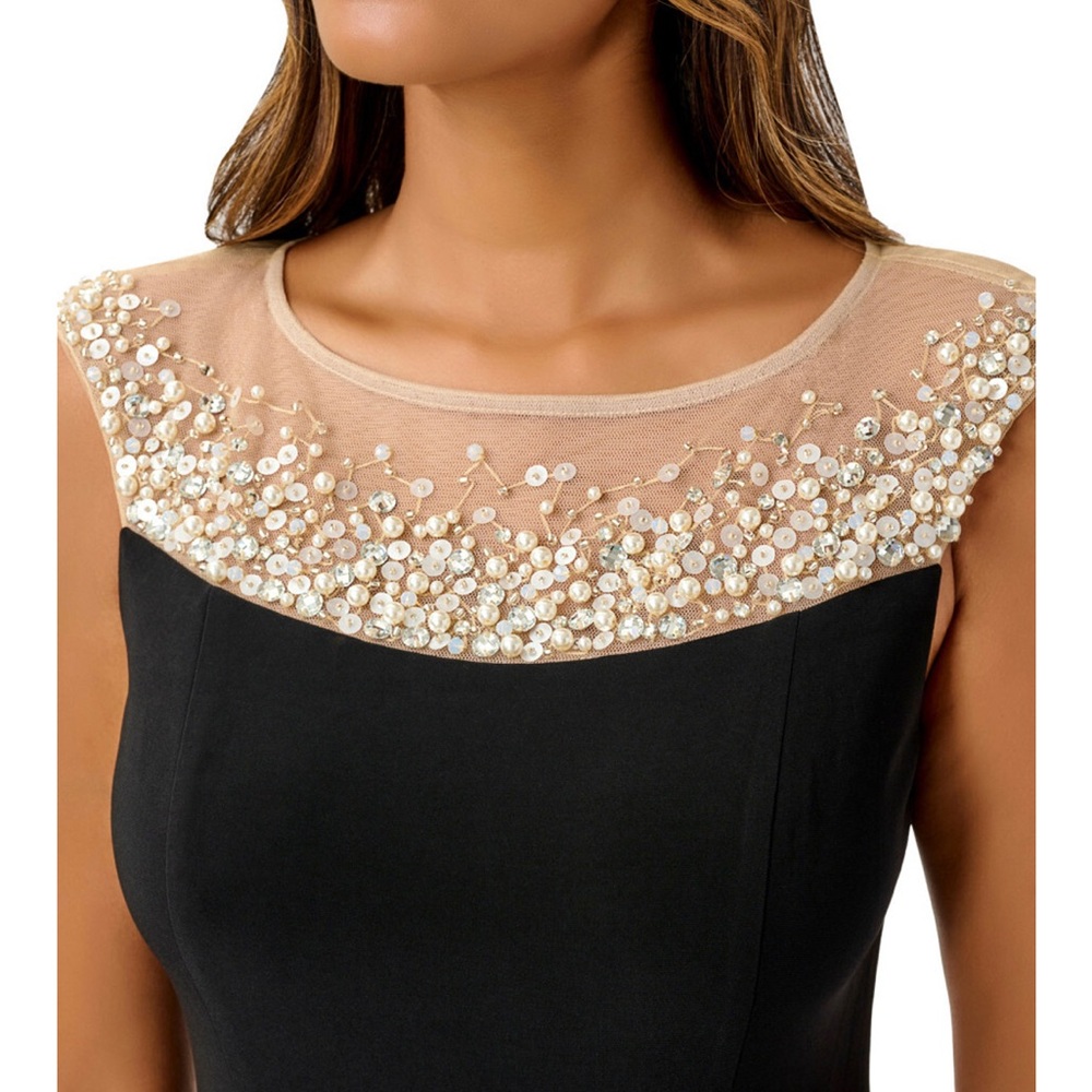 Adrianna Papell beaded jersey jumpsuit